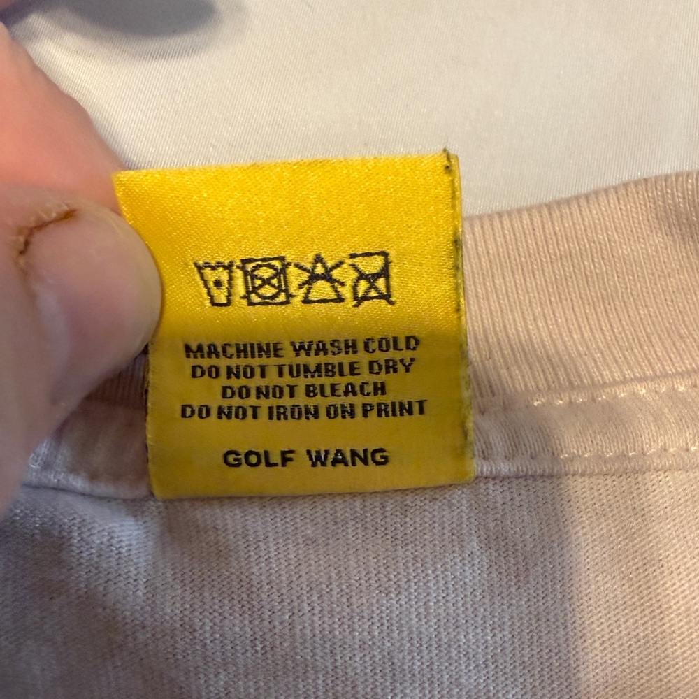 GOLF WANG Graphic Tee Size M Light Pink Cracked Face Print Tyler The Creator - Picture 7 of 7